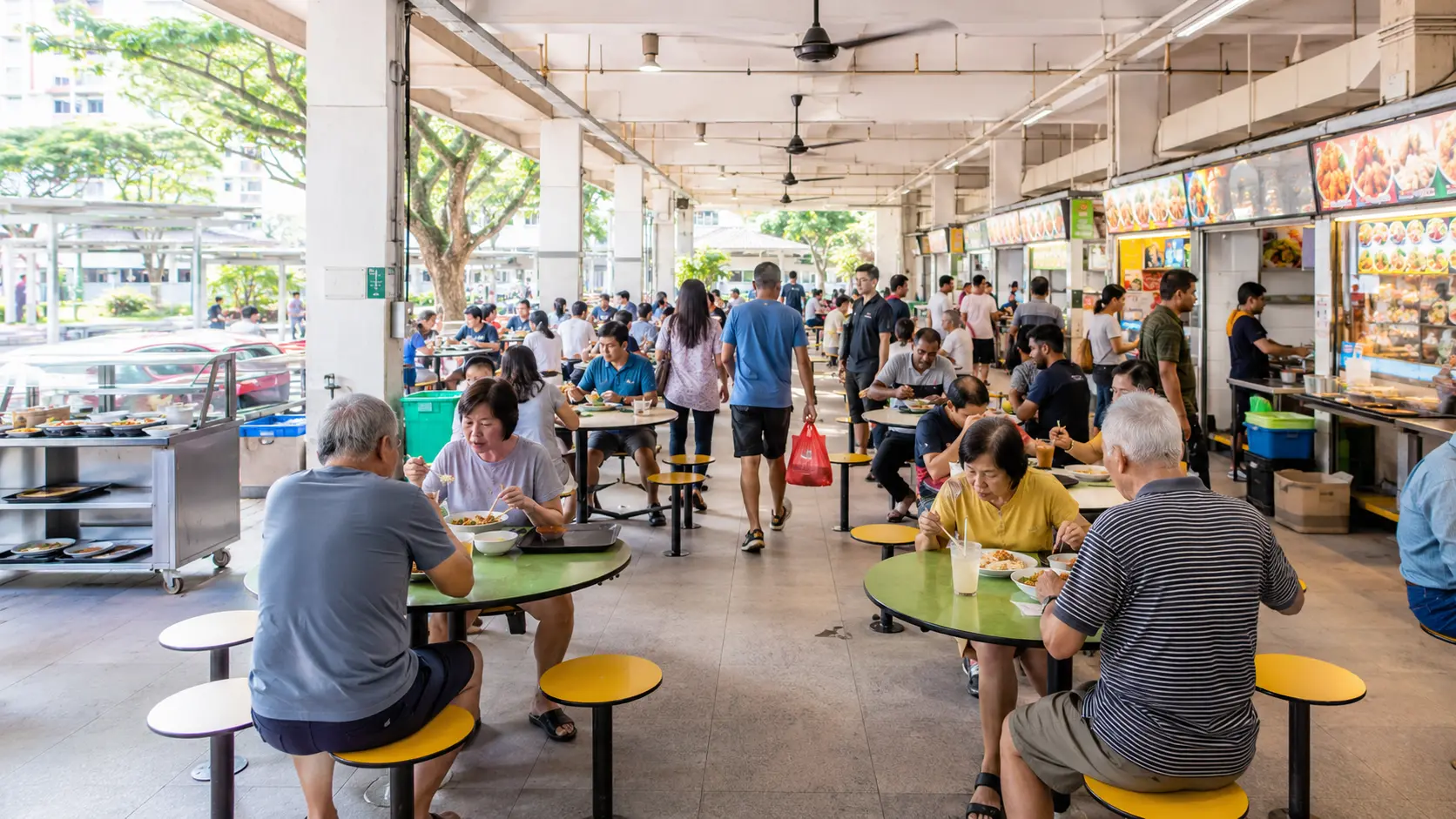 Singapore Food Courts and Hawker Centers